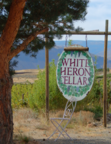 White Heron Cellars Sign