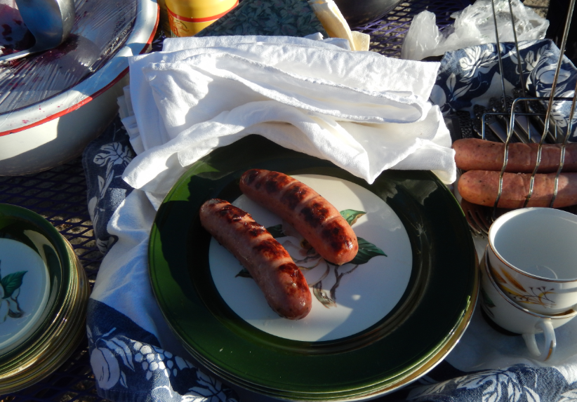 Cooked Sausage w/ raw
          loaded