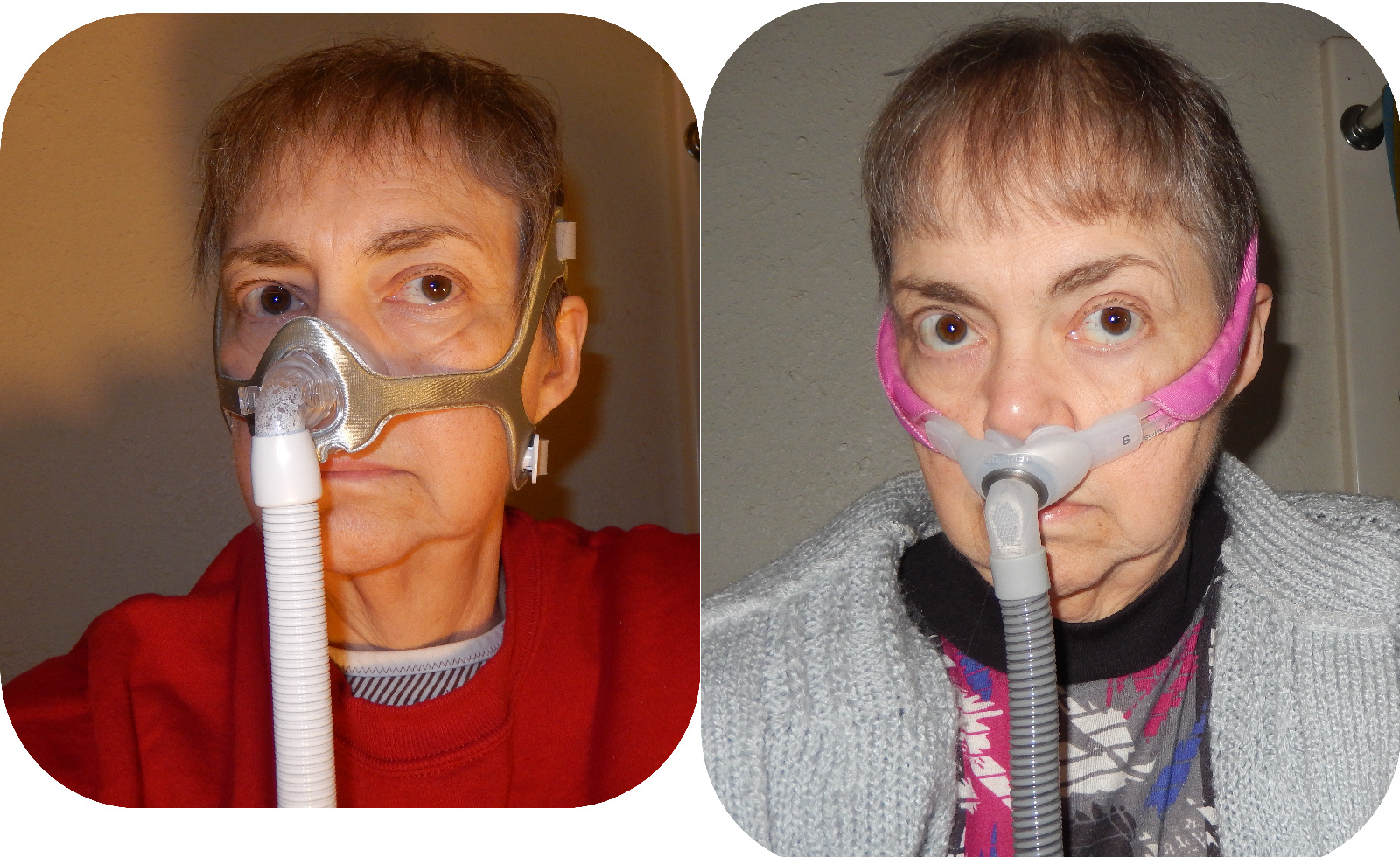 Nancy's CPAP masks Bad
              vs. Good