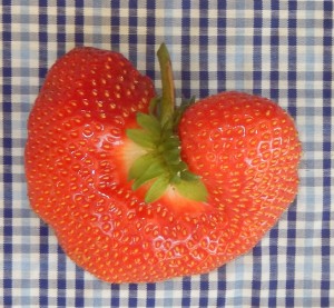 heart-shaped strawberry