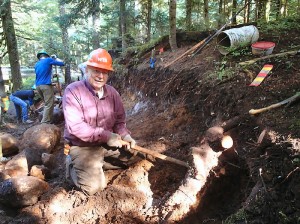 John with
                Root Removal at Franklin Falls Trail