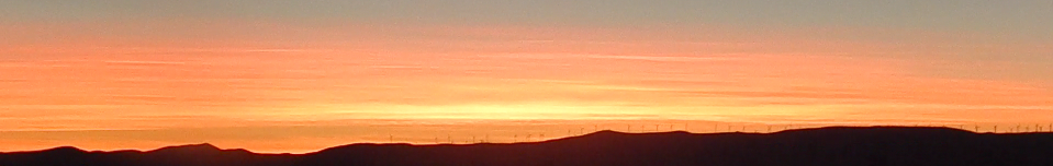 sunset
            & wind turbines