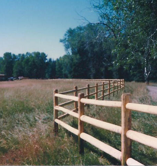 3-rail wood fence