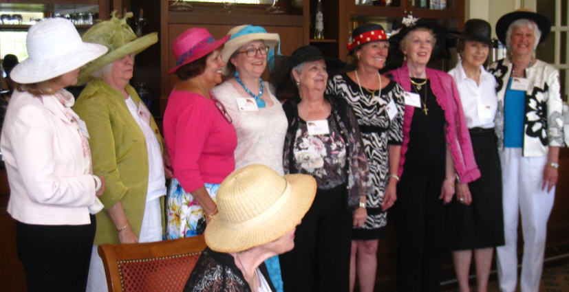 hatted ladies Druid Hills Country Club Luncheon